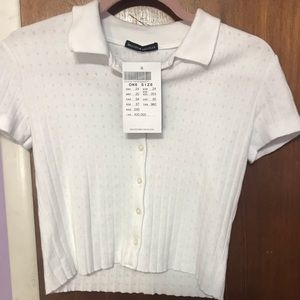 White Brandy Melville Crop Top🤍